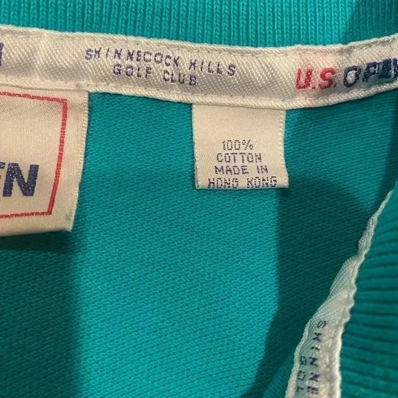 VTG Slazenger 1995 U.S. Open Teal Polo 100th anniversary edition Size XL - Picture 3 of 8